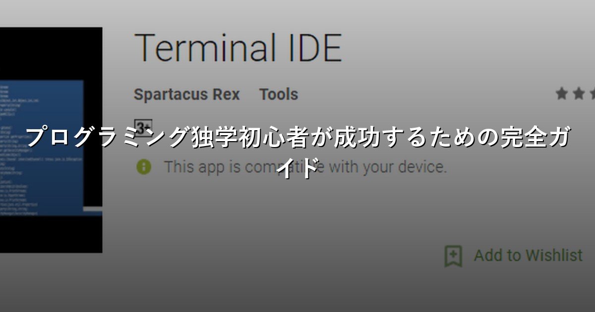 プログラミング独学初心者が成功するための完全ガイド