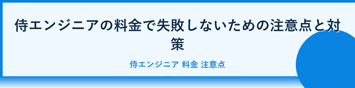 侍エンジニアの料金を安く抑えるための具体的な方法